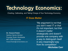 The Technology Economy