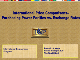 Purchasing Power Parities vs. Exchan