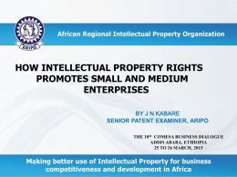 HOW IPRs PROMOTES SME 1(Powerpoint)