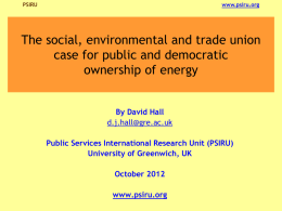 Powerpoint - Trade Unions for Energy Democracy