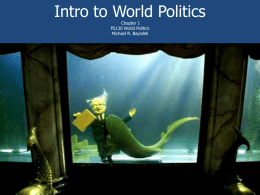 Chapter 1 Thinking and Caring About World Politics