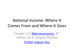 National Income: Where It Comes From and Where It Goes