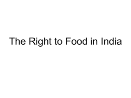 food security in India