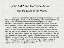 Cyclic AMP and Hormone Action