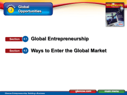 Ways to Enter the Global Market