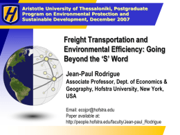 Freight Transportation and Environmental Efficiency: Going Beyond