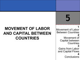 Movement of Labor and Capital Between Countries