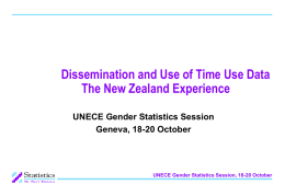 UNECE Gender Statistics Session, 18