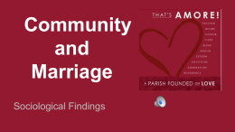 Community and Marriage - Truro Anglican Church