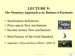 Reserve flows & the gold standard