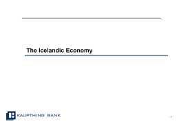 The Icelandic Economy