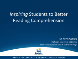 Inspiring Students to Better Reading