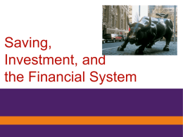 Module Saving, Investment, and the Financial System
