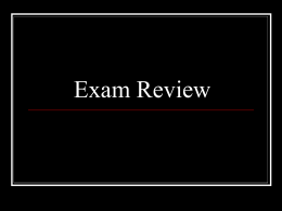 Exam Review