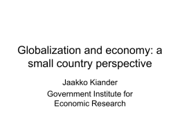 Globalization and economy: a small country perspective
