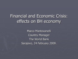 Global Financial and Economic crisis and its possible implications in