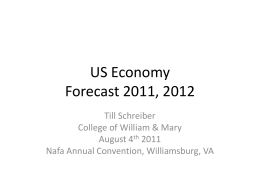 US Economy Forecast 2011, 2012