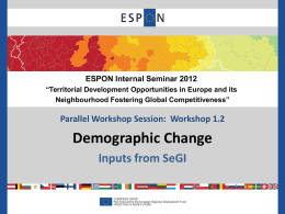 Workshop 1.2 Demographic Change - SeGI