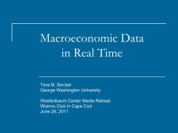 Macroeconomic Data in Real Time