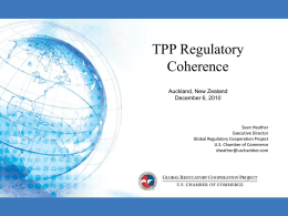 TPP Regulatory Coherence
