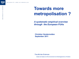 Towards more metropolisation - Institut d`aménagement et d