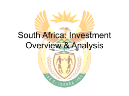 South Africa: Investment Overview & Analysis