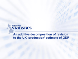 An additive decomposition of revision to the UK `production`