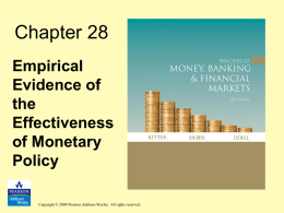 Empirical Evidence of the Effectiveness of Monetary Policy