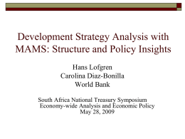 Development Strategy Analysis with MAMS
