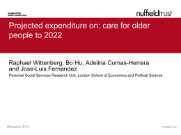 Projected expenditure on care for older people to 2022