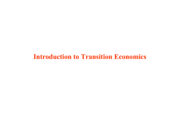 Introduction to Transition Economics