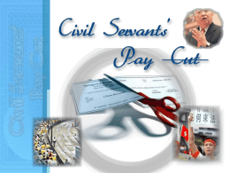 Civil Servants` Pay Cut