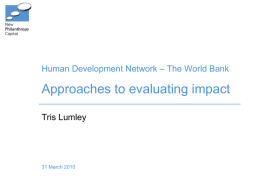 Tris Lumley - World Bank