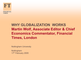 Why Globalisation Works - University of Nottingham