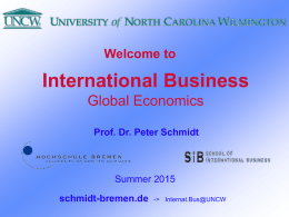 Welcome - Prof. Dr. Peter Schmidt