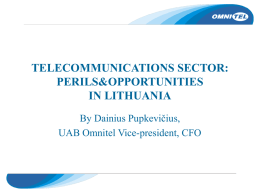 telecommunications sector: perrils&opportunities
