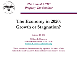 Friday Session I Presentation | The Economy in 2020