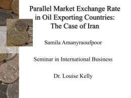 Parallel Market Exchange Rate in Oil Exporting