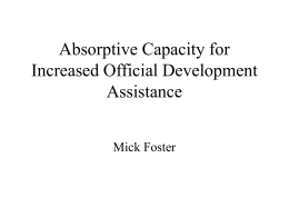 Day 1 - AM - Mick Foster - The case for aid