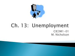 Ch. 13: Unemployment Ppt