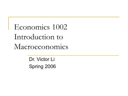Econ 2101 Macroeconomic Theory