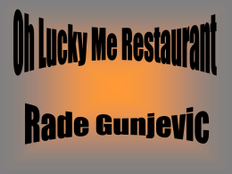 Oh Lucky Me Restaurant Project