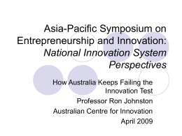 Asia-Pacific Symposium on Entreprenurship and Innovation