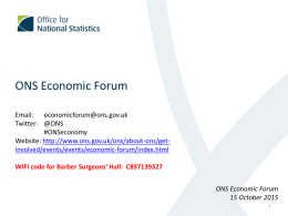 Economic Forum Presentation Slides, October 2015