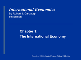 Economic interdependence: globalization