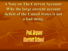 A Note on The Current Account