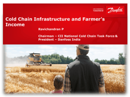 Cold Chain infrastructure and Farmer`s Income