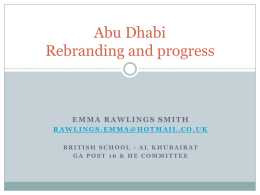 Abu Dhabi: Rebranding and progress