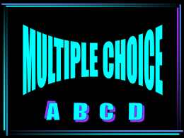 Multiple choice Improved – Africa Geog