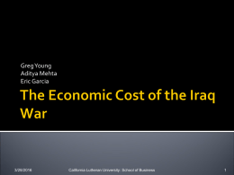 The Economic Cost of the Iraq War